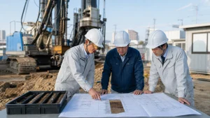 基礎・地盤改良会社M&Aで杭と支持力の施工能力を承継する基礎工事現場の実務イメージ