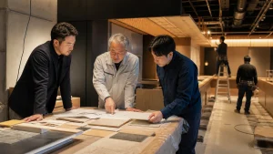 店舗内装・商業施設施工会社M&Aの18の重要論点を象徴する短工期の商業店舗施工現場